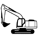 Excavator Construction Equipment Icon